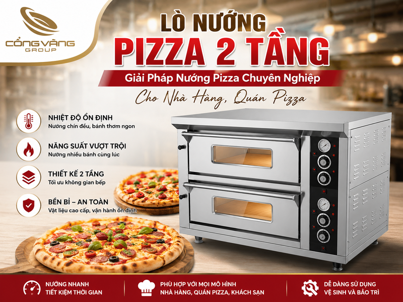 Lò Nướng Pizza 2 Tầng Chính Hãng – Giá Tốt, Nướng Nhanh