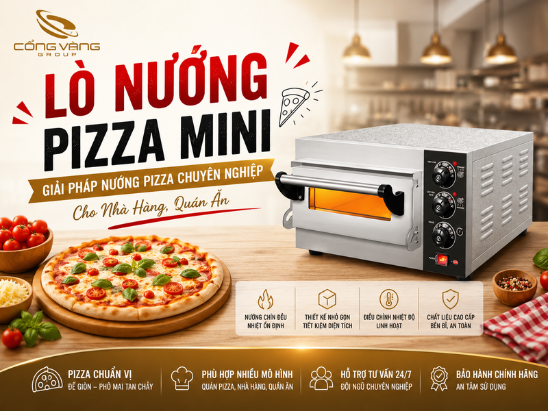 Lò Nướng Pizza Mini Hongling – 2 Mẫu PZD-4040 Chính Hãng
