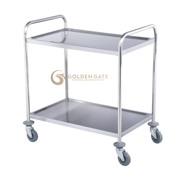 Xe đẩy hàng 2 tầng inox