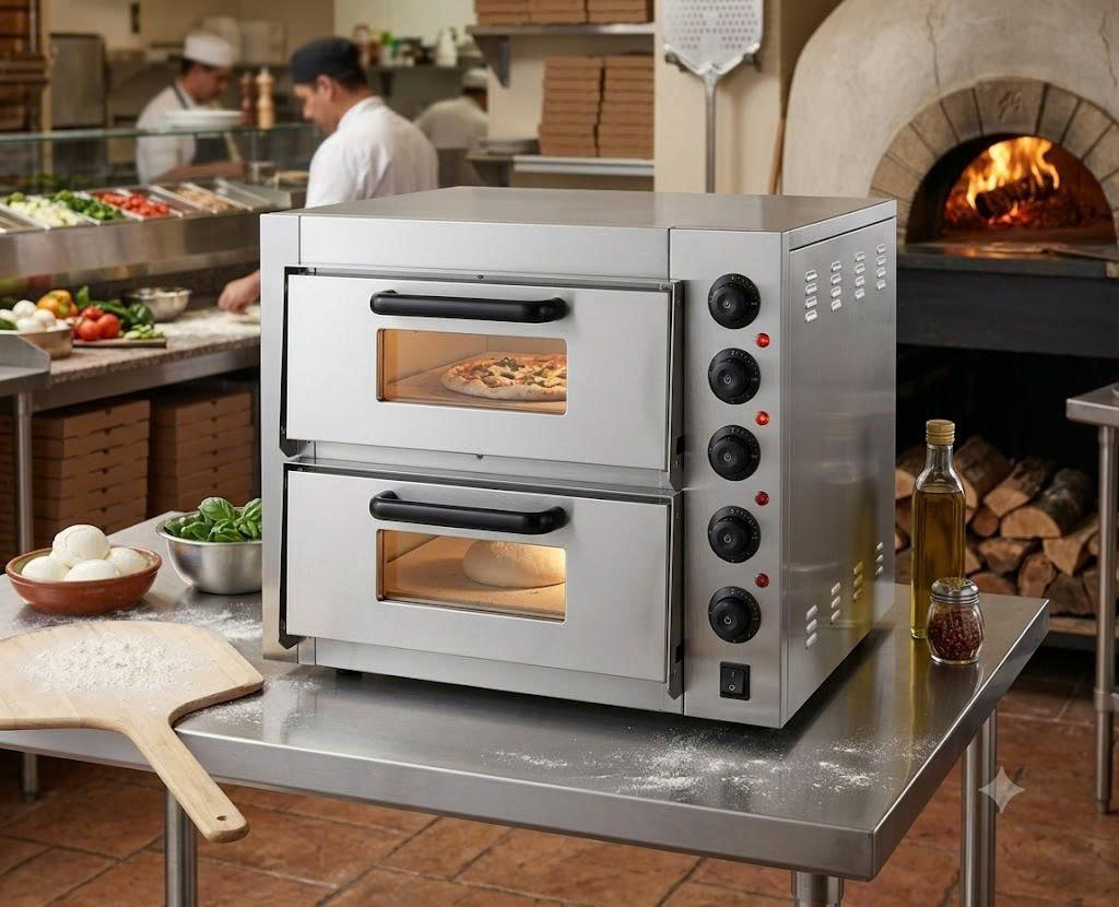 Lò nướng Pizza 2 tầng dùng điện Hongling PZD-415M-02
