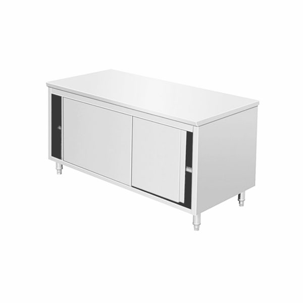 Bàn inox dạng quầy cửa lùa