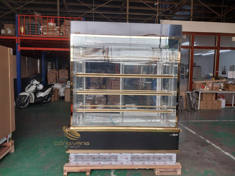 Tủ bánh kem 5 tầng kính vuông 1m5